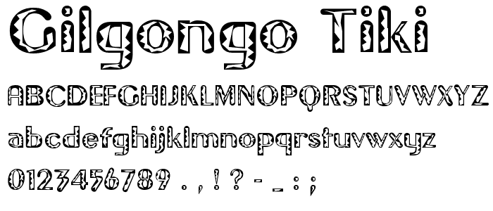 Gilgongo Tiki font
